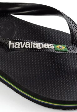 Havaianas Flip Flop Brasil Logo - Pool Shoes - Black/Black -Stock X 3519bba42c8f4fb4aab6db81f4cdb65f