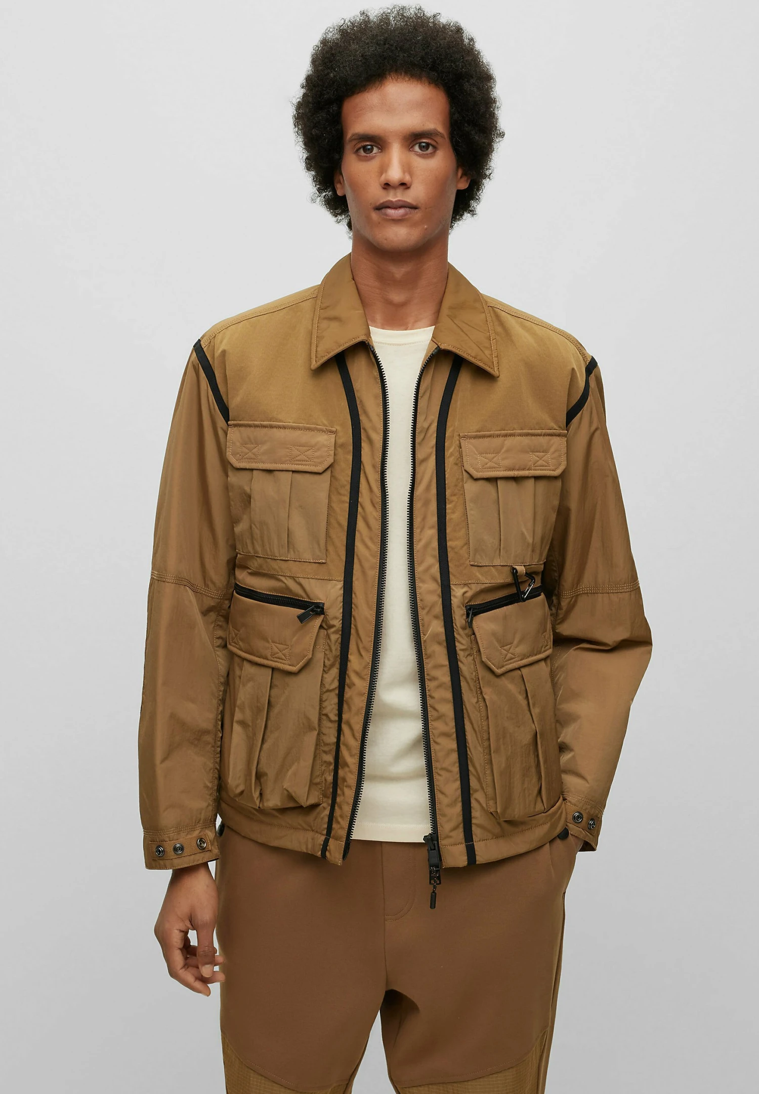 Boss Otniel L - Light Jacket - Open Beige 3 Boss Otniel L - Light Jacket - Open Beige