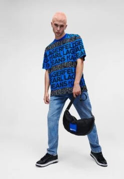 Karl Lagerfeld Jeans Klj Aop Sslv - Print T-Shirt - J Klj Blue/Black -Stock X 3589bb68025f4b51b732a8584e80e817