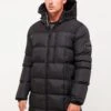 Grayson Longline Puffer Jacket - Winter Coat - Jet Black