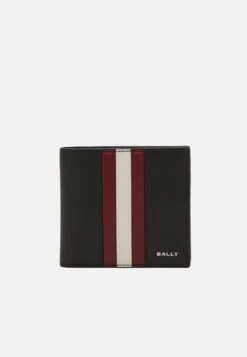 Bally BIFOLD COIN - Wallet - Black/red/bone/pall
