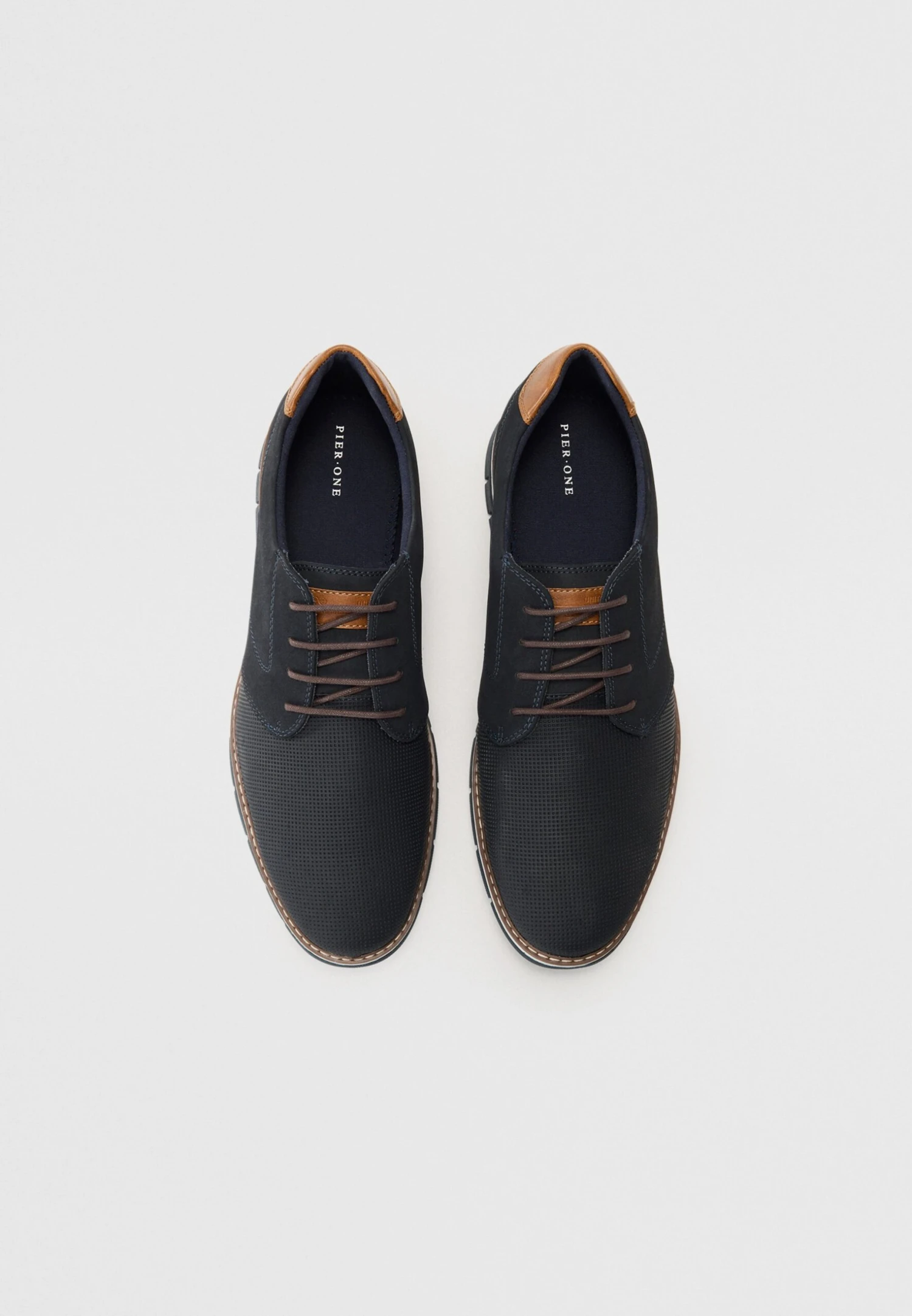 Pier One Smart Lace-ups - Navy 6 Pier One Smart Lace-ups - Navy - Image 4