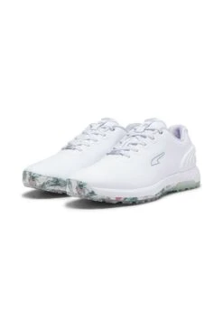 PUMA Golf Golf Shoes - White-Aqua Green-Shocking Pink -Stock X 39dae9f8d76e4f2cae860dfb37d3416e