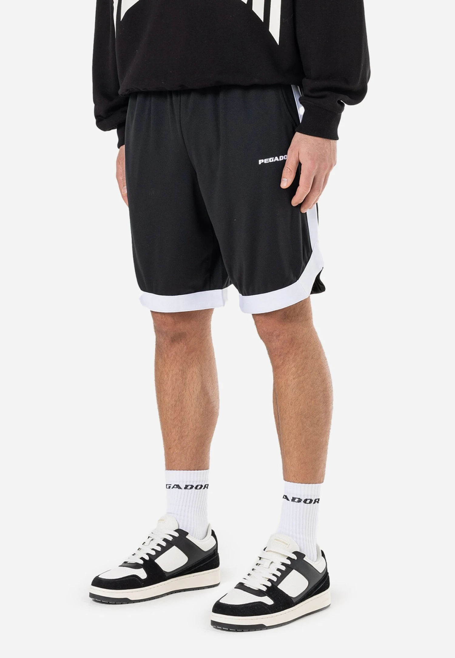 Pegador MELCOM LOGO BASKETBALL - Shorts - Black/white 3 Pegador MELCOM LOGO BASKETBALL - Shorts - Black/white
