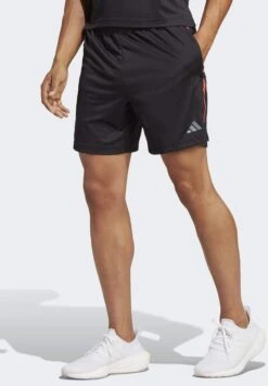 ADIDAS PERFORMANCE Workout Base- Sports Shorts - Black Bright Red Transparent