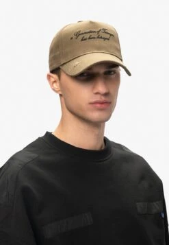 Destroyed Embroidery Unisex - Cap - Olive
