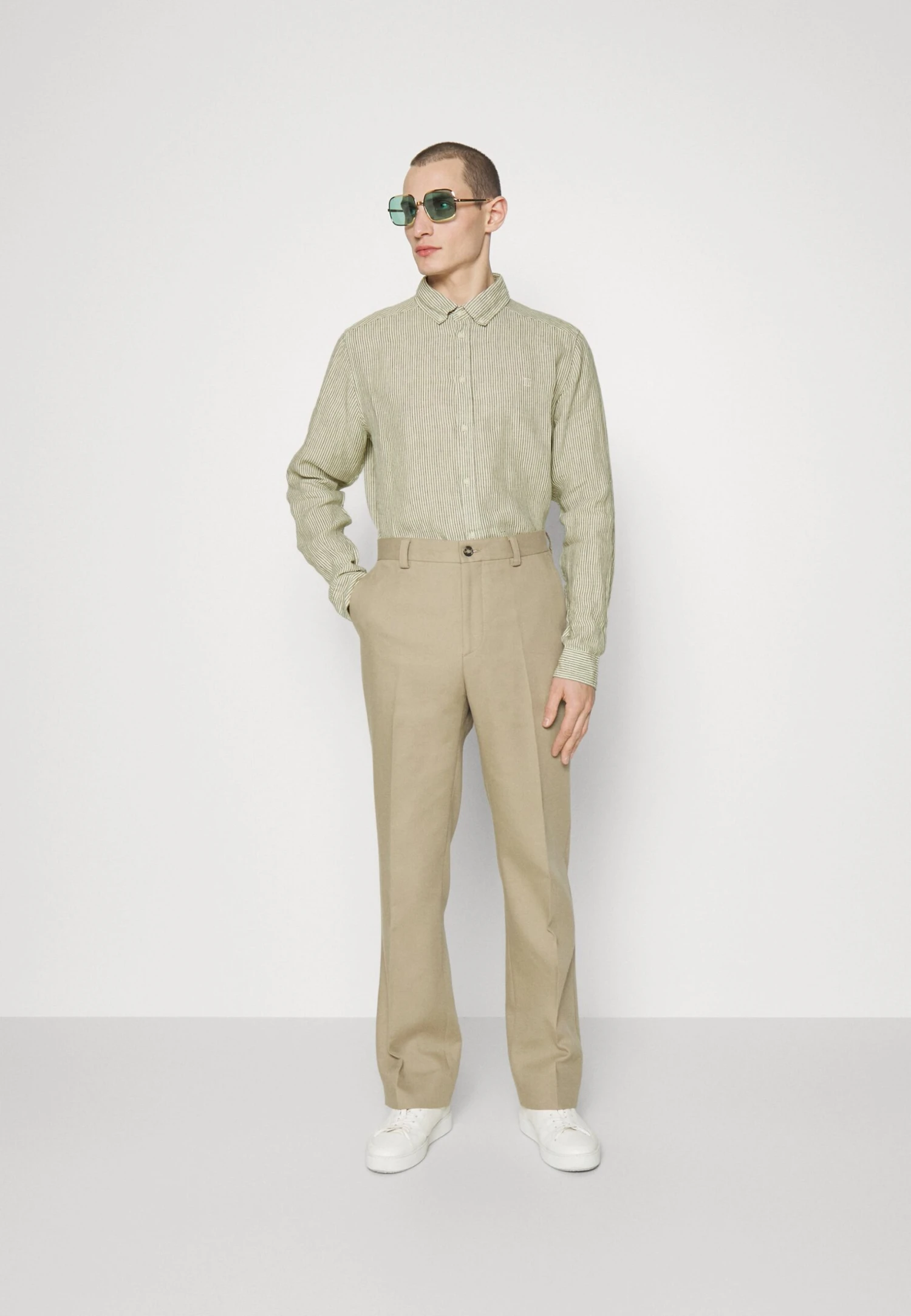 Les Deux Kristian Shirt - Shirt - Ivory/Olive Night 4 Les Deux Kristian Shirt - Shirt - Ivory/Olive Night - Image 2