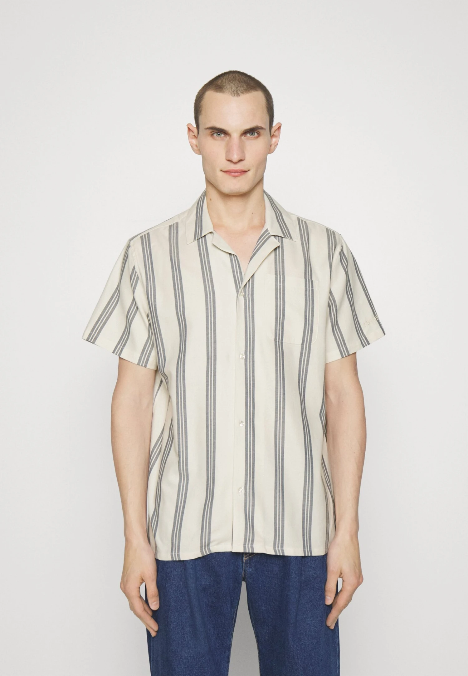 Les Deux Lawson Stripe Shirt - Shirt - Ivory/India Ink 3 Les Deux Lawson Stripe Shirt - Shirt - Ivory/India Ink