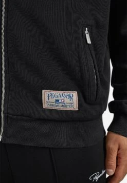 Pegador SHELBY DOUBLE LAYER TRACK JACKET - Zip-up Sweatshirt - Vintage Black -Stock X 41bf309031d048059be9b57435c9027d