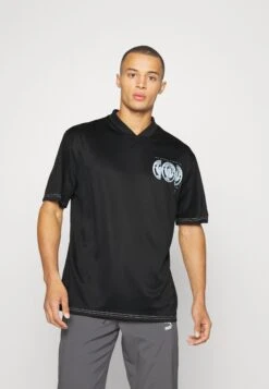 Puma Manchester City Ftblstatement - Print T-Shirt - Black/Fizzy Light