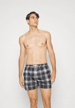 BRAVE SOUL Vermont - Swimming Shorts - Black/White