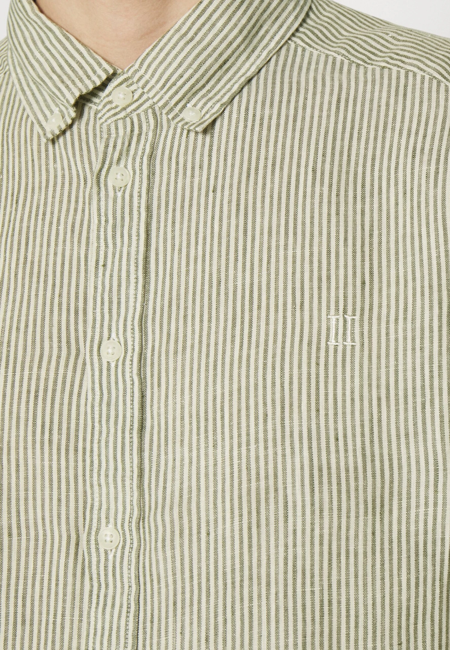 Les Deux Kristian Shirt - Shirt - Ivory/Olive Night 8 Les Deux Kristian Shirt - Shirt - Ivory/Olive Night - Image 6