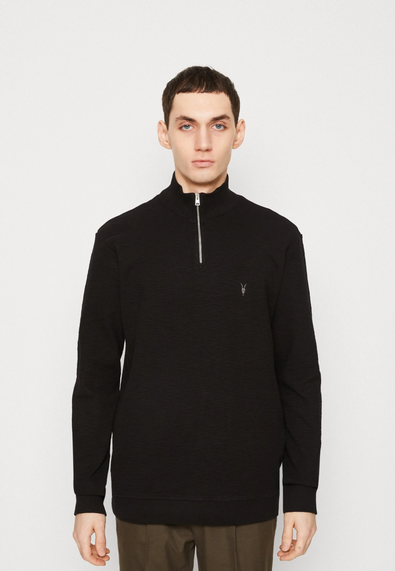 AllSaints Muse Half Zip Funnel - Sweatshirt - Jet Black 3 AllSaints Muse Half Zip Funnel - Sweatshirt - Jet Black