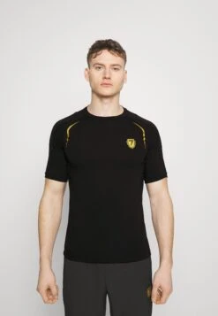EA7 Emporio Armani Train Soccer M Tee - Print T-Shirt - Black