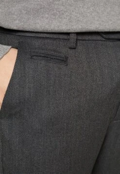 Les Deux Como Herringbone Suit Pants - Trousers - Light Grey Melange/Charcoal -Stock X 457d36089aea4213b07a820cd3b5c76b