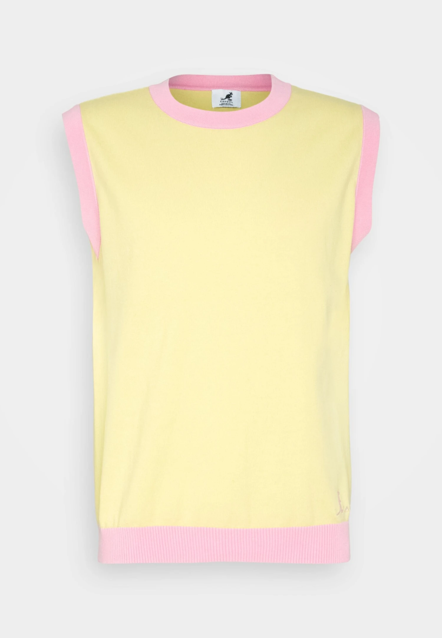 Kangol River Round Neck Spencer Unisex - Jumper - Yellow/Pink 7 Kangol River Round Neck Spencer Unisex - Jumper - Yellow/Pink - Image 5