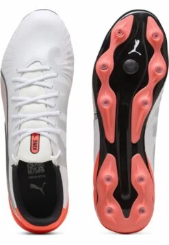 Firm-ground Football Boots - Puma White-puma Silver-glowing Red -Stock X 46b938cf5cce444e90449be5c867997d