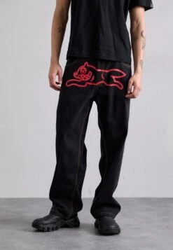 RUNNING DOG DOUBLE SCOOP PANT - Relaxed Fit Jeans - Black