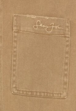 Sean John Script Logo Overdye Distressed Shirt - Shirt - Beige -Stock X 4933f3303c20405bb9f4e13c37535d82