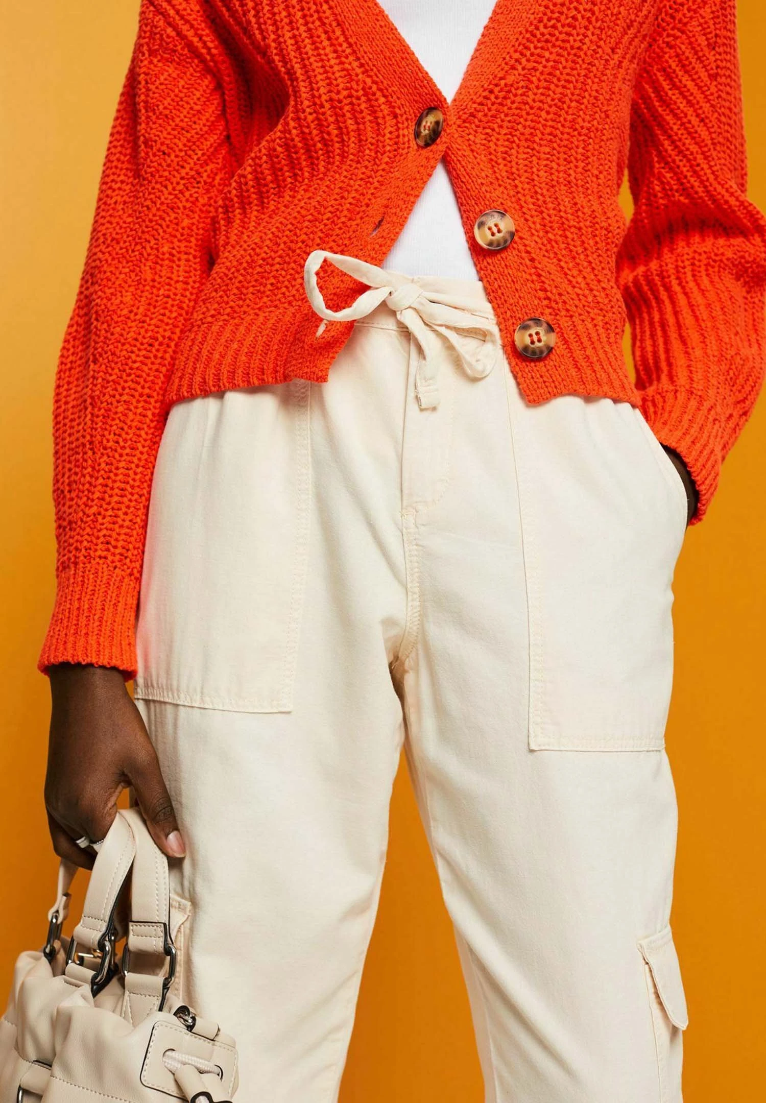 ESPRIT Cargo Trousers - Pastel Pink 9 ESPRIT Cargo Trousers - Pastel Pink - Image 7