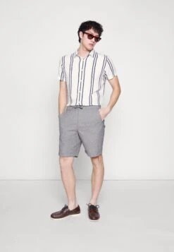 Selected Homme Slhcomfort-Newton - Shorts - Black/Oatmeal