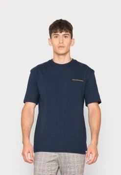 Jack & Jones Jjrdd Eddy Ss Crew Neck Sn - Print T-Shirt - Navy Blazer