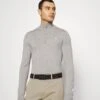 Kian Zipped Golf - Jumper - Grey Melange -Stock X 4ad78c1fead24edfb8922dfb34a3ca7a