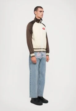 RUNNING DOG ZIP THROUGH TRACK - Zip-up Sweatshirt - Brown -Stock X 4b1978686fef4a4db435517b315063c6