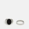 Jack & Jones Jacmonthey 2 Pack Unisex - Ring - Silver