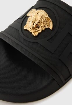 Versace Slippers - Black/gold-coloured -Stock X 4daf61b2e1634d79914b23a49359d3fd