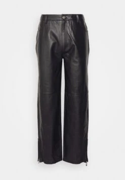 Han Kjøbenhavn Relaxed Fitted Trousers - Leather Trousers - Black -Stock X 4eda5fa29cbb435fb87c2313b817cd9f