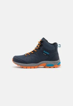 Hi-Tec Raven Mid Wp - Hiking Shoes - Light Navy/Navy/Orange/Sapphire