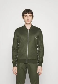 Track Piping - Training Jacket - Dark Oliver Green