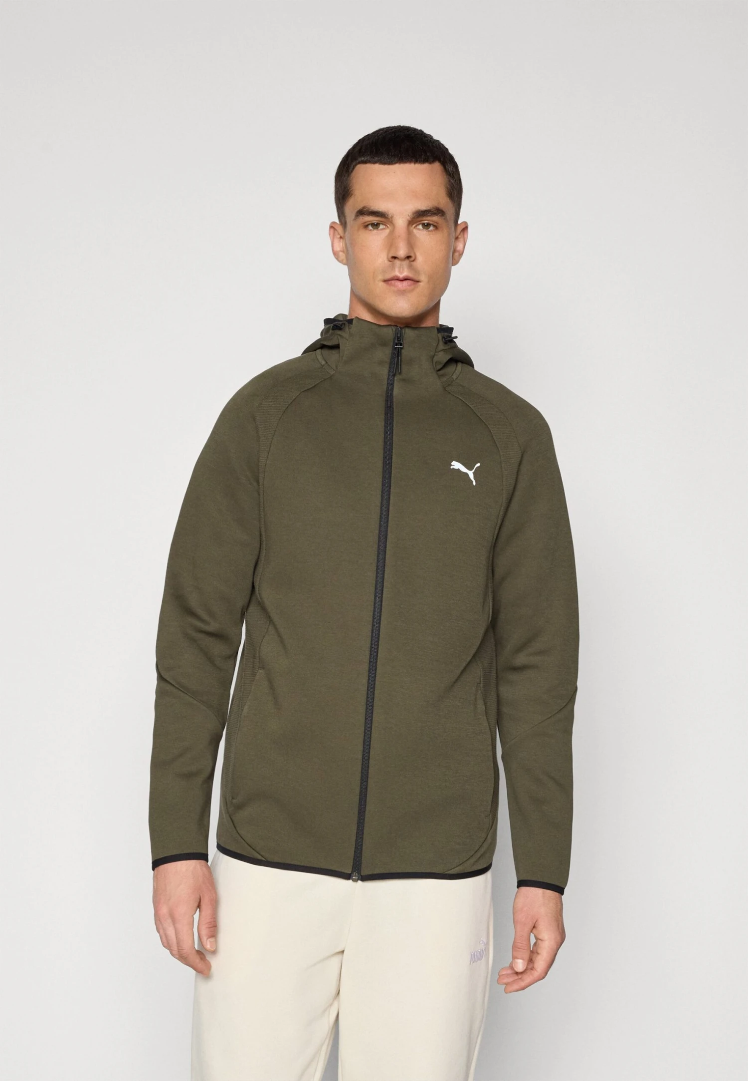 Puma EVOSTRIPE HOODIE - Training Jacket - Dark Olive 3 Puma EVOSTRIPE HOODIE - Training Jacket - Dark Olive
