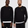 Lyle & Scott Crew Neck - Sweatshirt - Jet Black -Stock X 55838d0328504171bed2369b014d16da