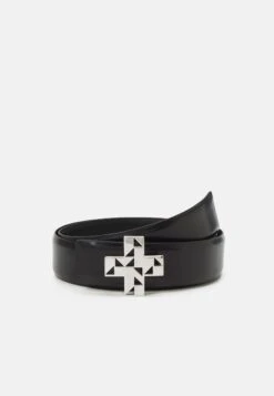 Buckle Logo Belt Unisex - Belt - Black