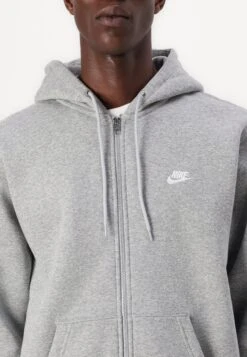Nike Sportswear CLUB HOODIE - Zip-up Sweatshirt - Smoke Grey/white -Stock X 5704d51c5702425b8fb85eeb1fa61c80