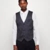 Lindbergh Houndtooth Waistcoat - Waistcoat - Navy