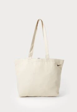 Nike Sportswear HERITAGE TOTE UNISEX - Tote Bag - Oatmeal/volt/black