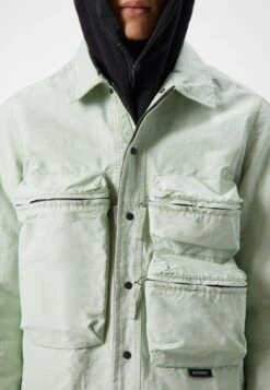 Tats Zipped Parachute Overshirt - Summer Jacket - Pale Olive -Stock X 5b1b4bac4ea2433ab989e17e602f3dd3