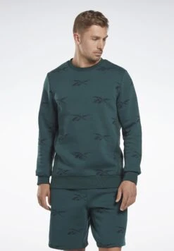 Reebok Ri Aop Crew - Sweatshirt - Forest Green