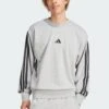 Adidas Sportswear ESSENTIALS 3-STRIPES - Sweatshirt - Medium Grey Heather Black