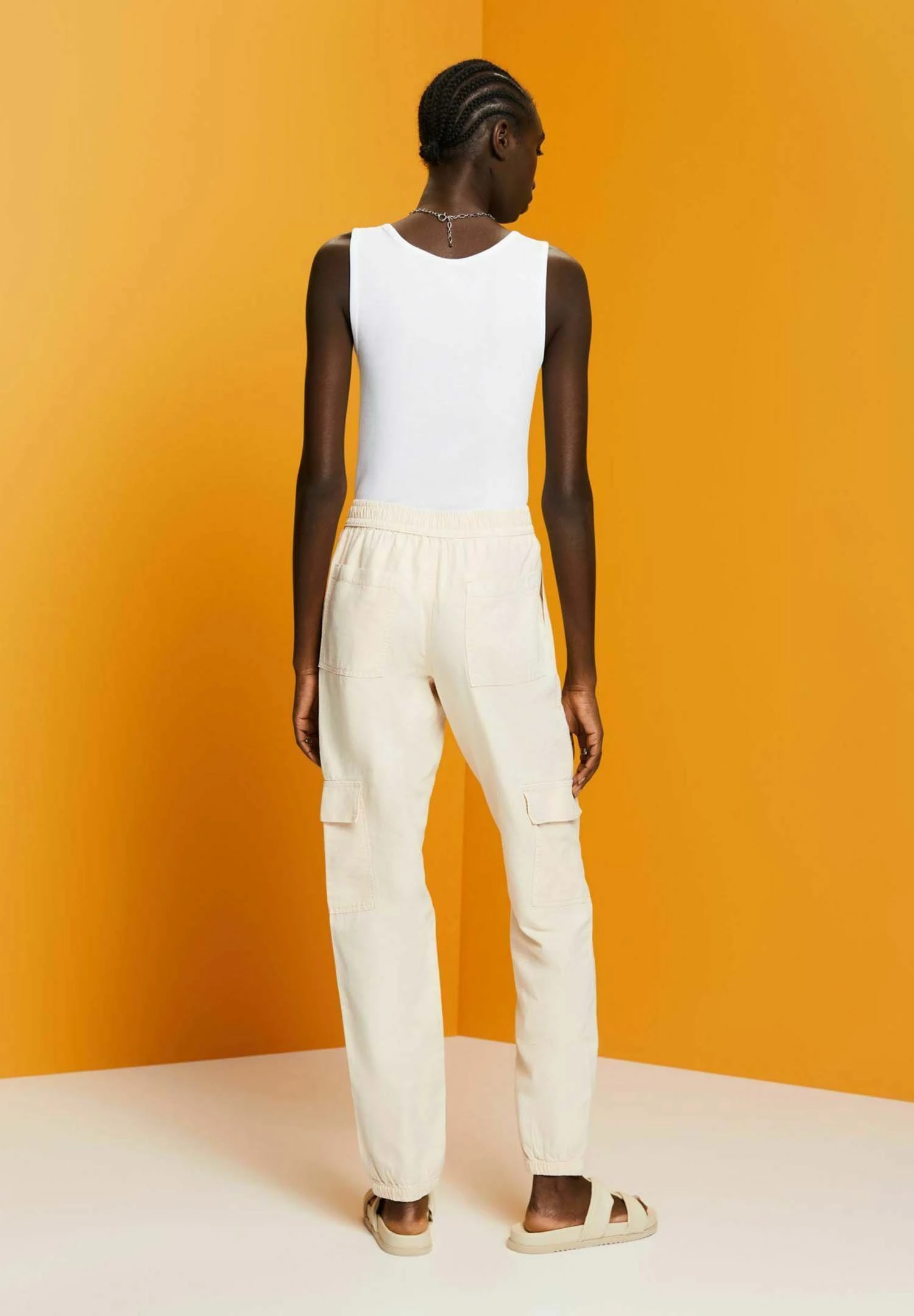 ESPRIT Cargo Trousers - Pastel Pink 7 ESPRIT Cargo Trousers - Pastel Pink - Image 5