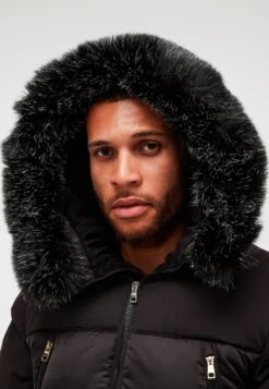 Balzor Longline Puffer Jacket - Winter Coat - Jet Black -Stock X 5e441809a0e34c199147925c7926f50d