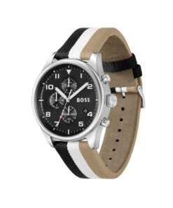 Boss View - Chronograph Watch - Black / White / Beige -Stock X 5f929f0e80a04a75952a1a66ceb5d05e
