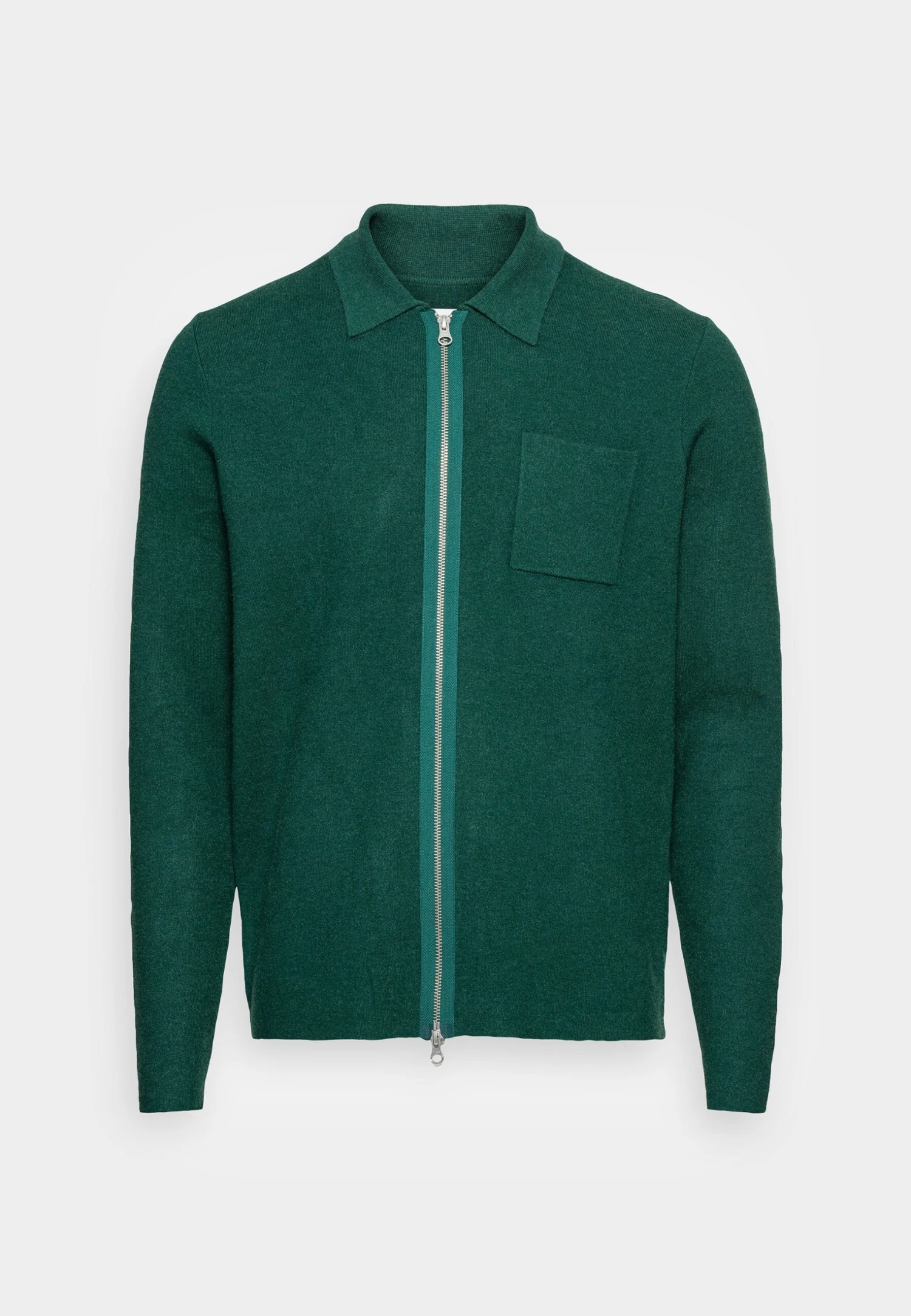 SAMSØE SAMSØE Guna Zip- Cardigan - Rain Forest 3 SAMSØE SAMSØE Guna Zip- Cardigan - Rain Forest