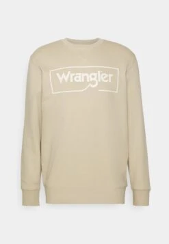 Wrangler Frame Logo Crew - Sweatshirt - Peyote Beige