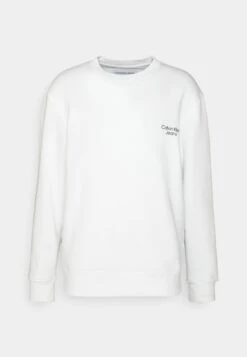 Calvin Klein Jeans Flower Logo Relaxed Crew Neck - Sweatshirt - Bright White -Stock X 63cf057c6ca643eebef6ed777e25235c