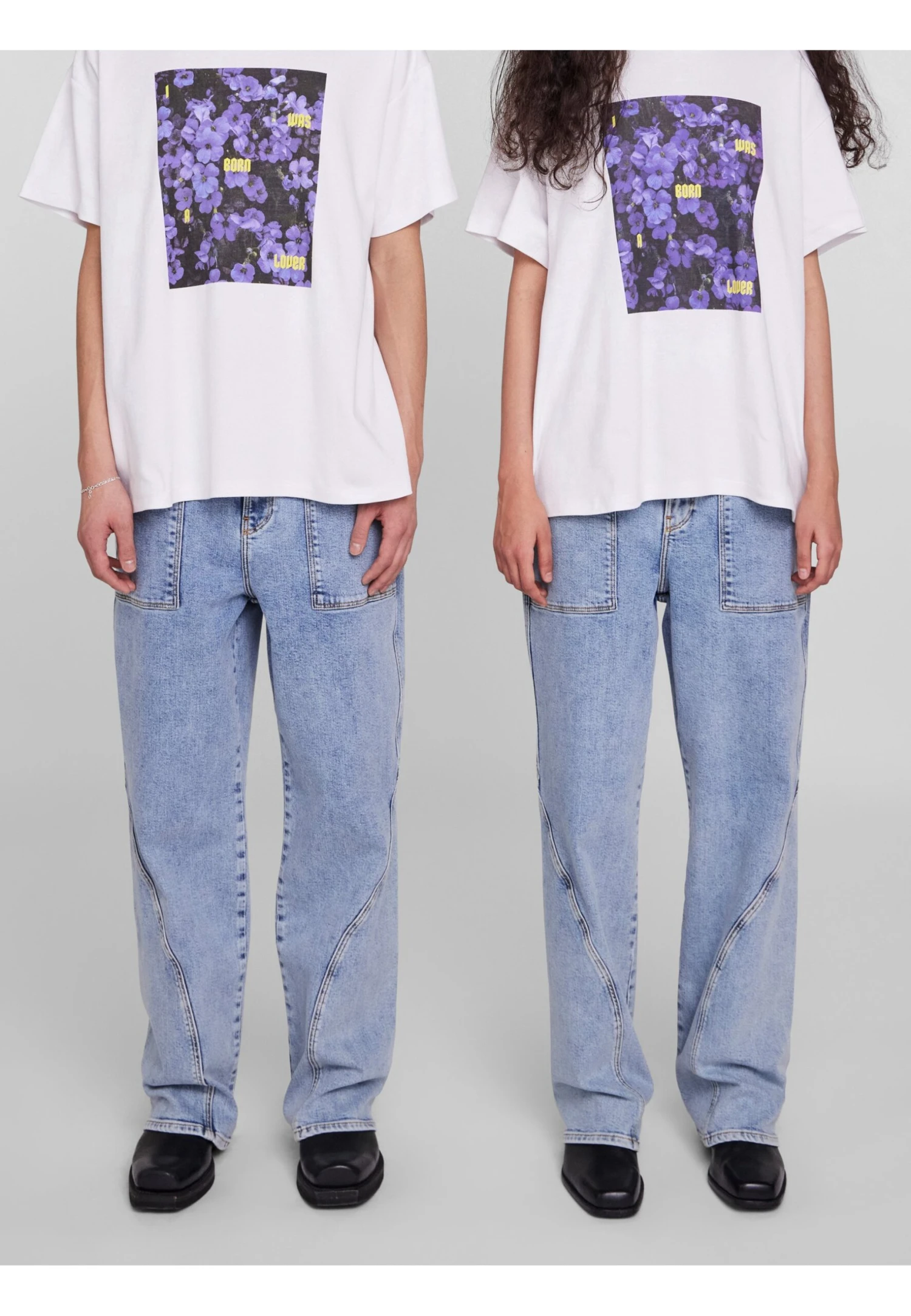 Munir Wide Unisex - Relaxed Fit Jeans - Medium Blue Denim 3 Munir Wide Unisex - Relaxed Fit Jeans - Medium Blue Denim