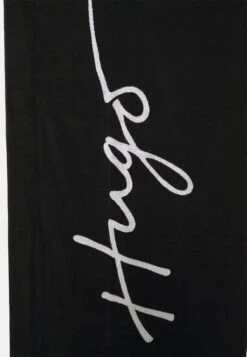 Hugo Towel Handwritten Logo - Beach Towel - Black